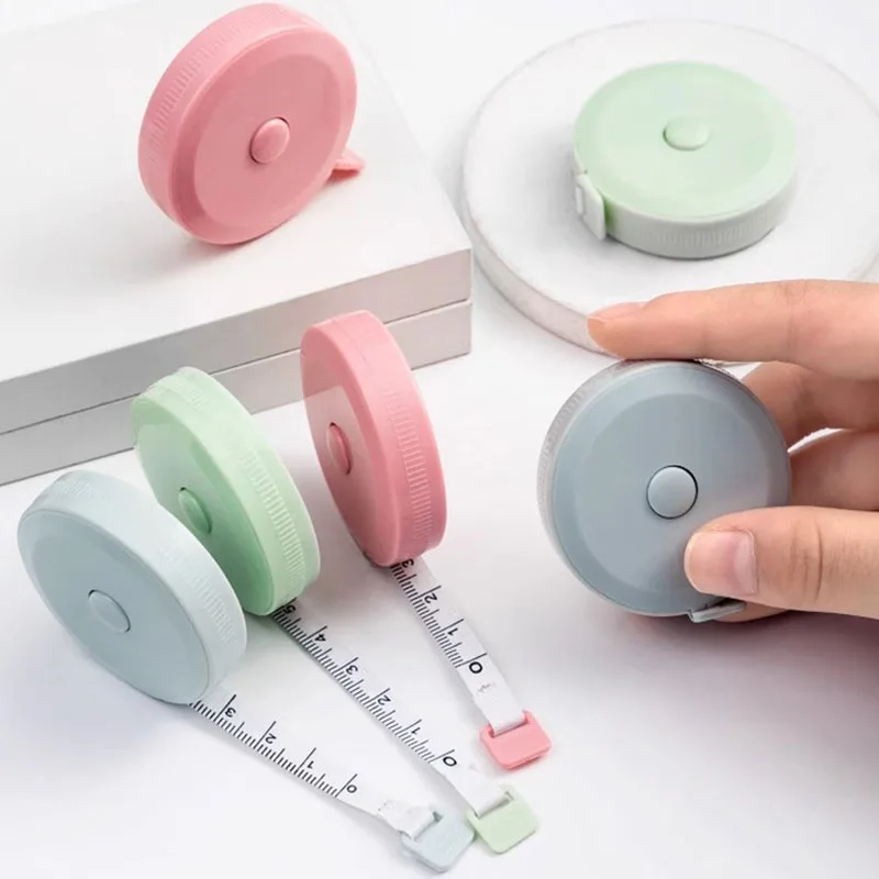 1.5/2M Mini Soft Tape Measure Double Scale Body Sewing Flexible Tailor Ruler  Portable Retractable Self-Lock Measuring Tape