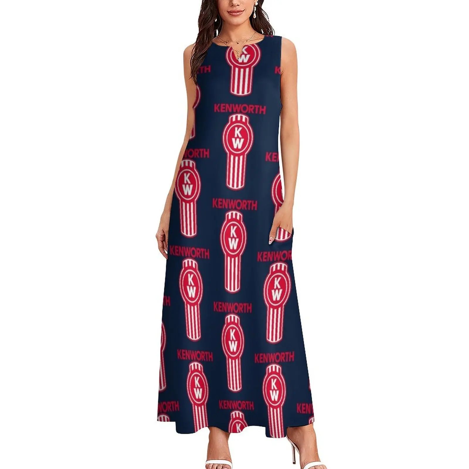 Kenworth Logo Long Dress Summer women