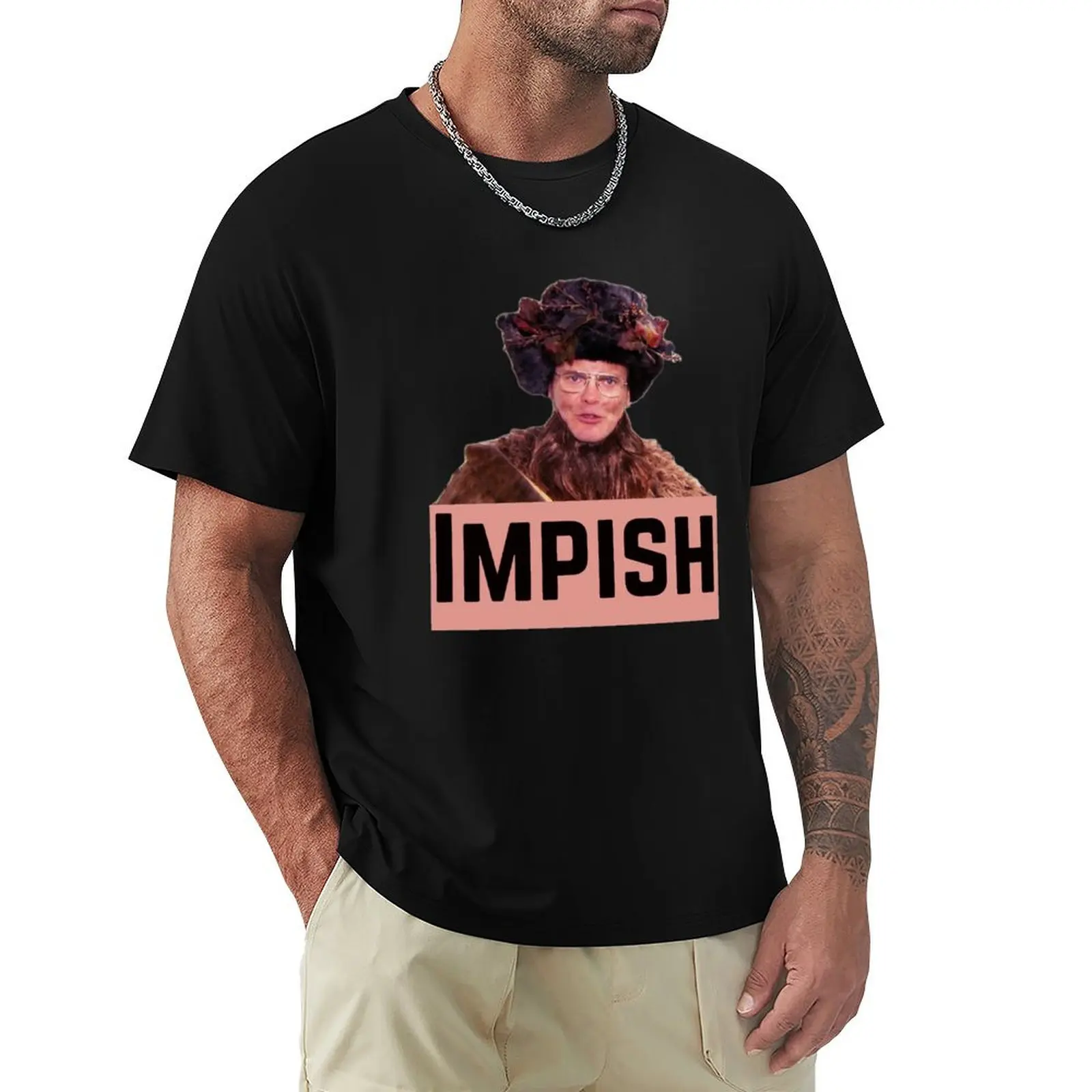The office, Dwight Schrute, Impish T-Shirt cotton t shirts man 100% T-Shirt