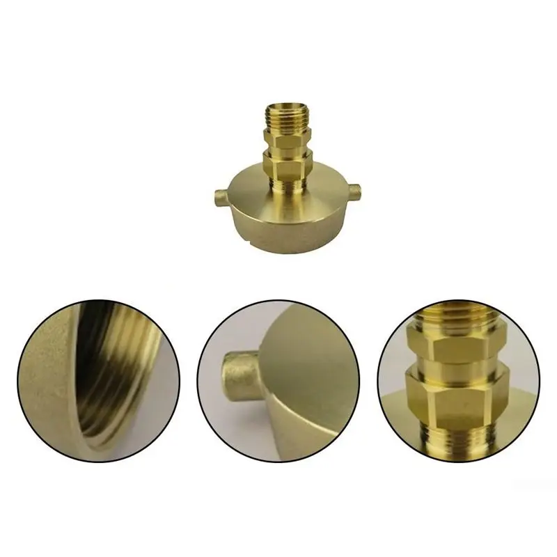 ABVT-Brass Fire Hydrant Fitting 2-1/2 Inch NST Female X 3/4 Inch GHT Male Hose Adapter, Construction For Firefighting