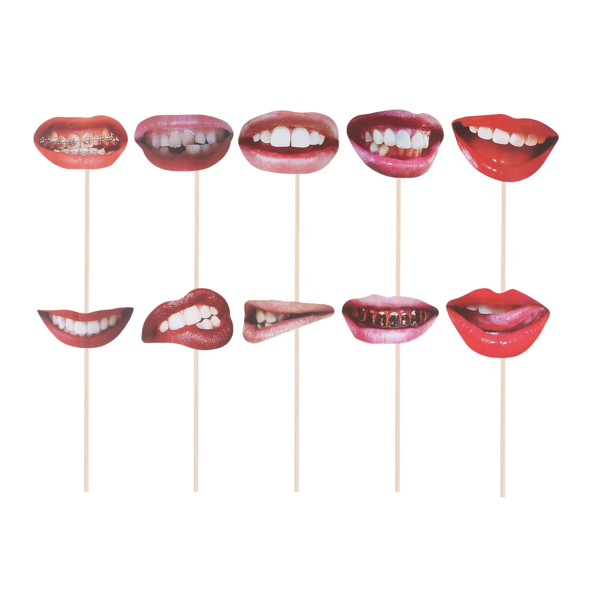 

20Pcs Red Lips Photo Booth Props Party Festival Funny Selfie Props Creative Picture Decoration Lips Photo Prop