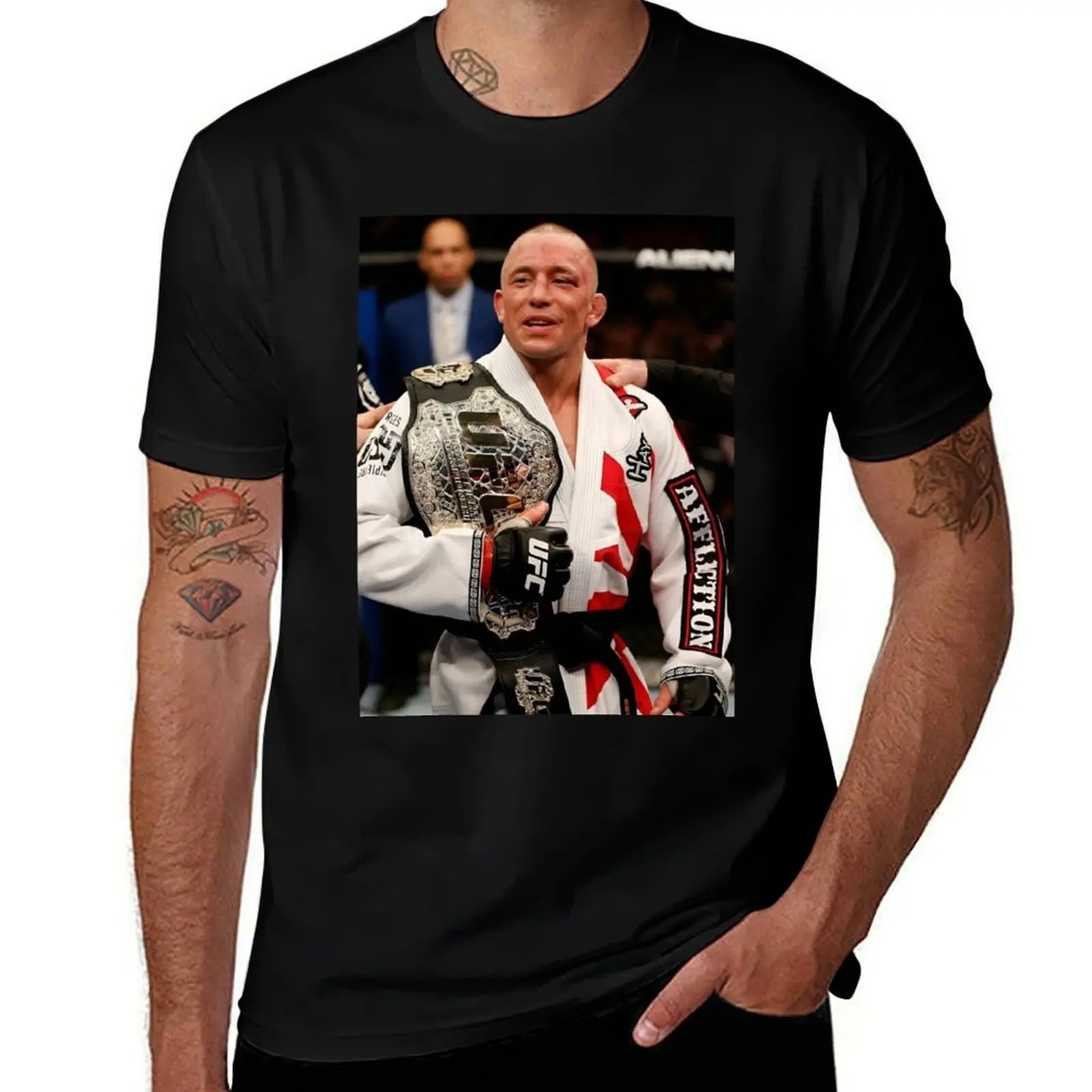 

Georges 'Rush' St Pierre aka GSP T-Shirt plus size clothes boys animal print oversized tee shirts for men