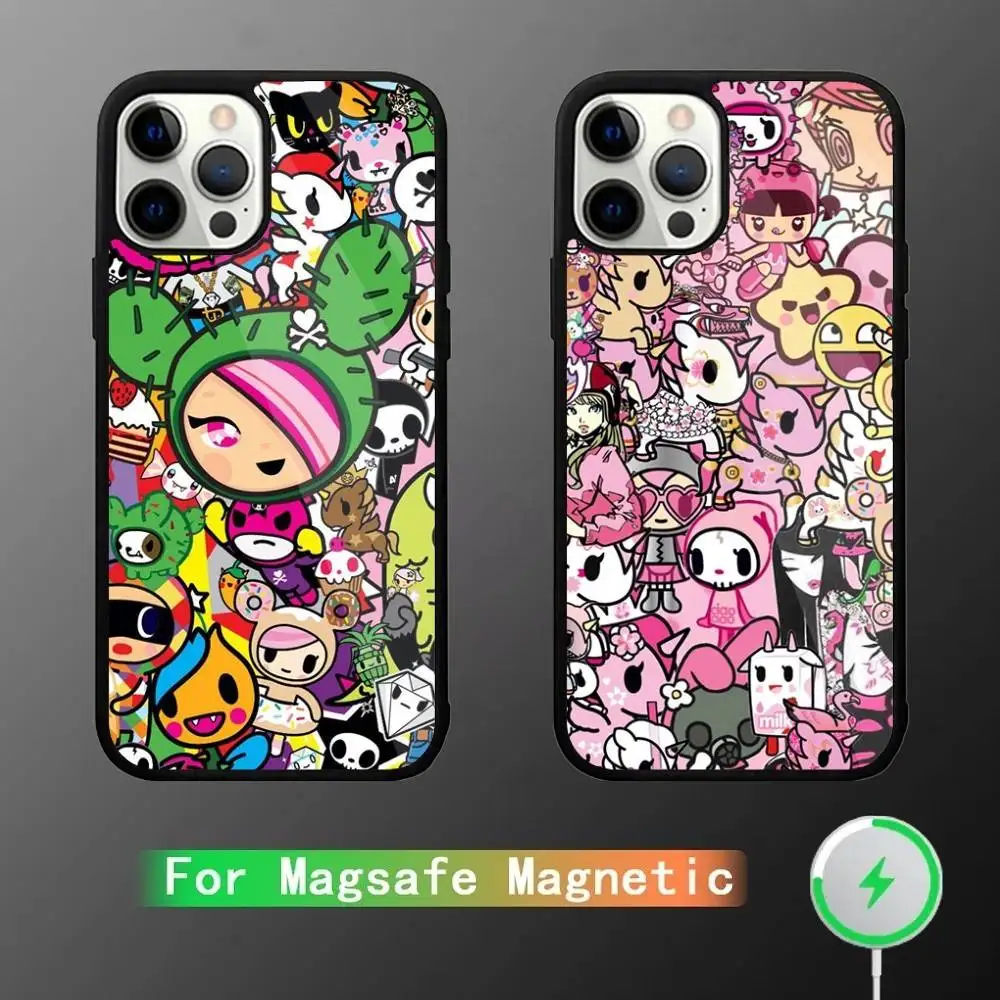 

Japan T-Tokidokis Phone Case For iPhone 16,15,14,13,12,11,Pro,Max,Plus,Mini,SE New Magsafe Magnetic Wireless Charging