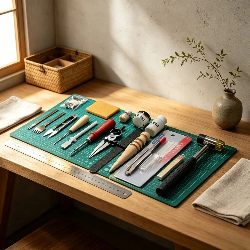 مجموعة أدوات العمل بالجلد للمب - مراجعة Beginner Leatherwork Kit وسعره
