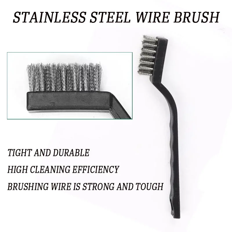 6 or12Pcs Industrial Toothbrush Mini Copper Steel Wire Brush Stainless Steel Wire Brush dirt hard cleaning toothbrush