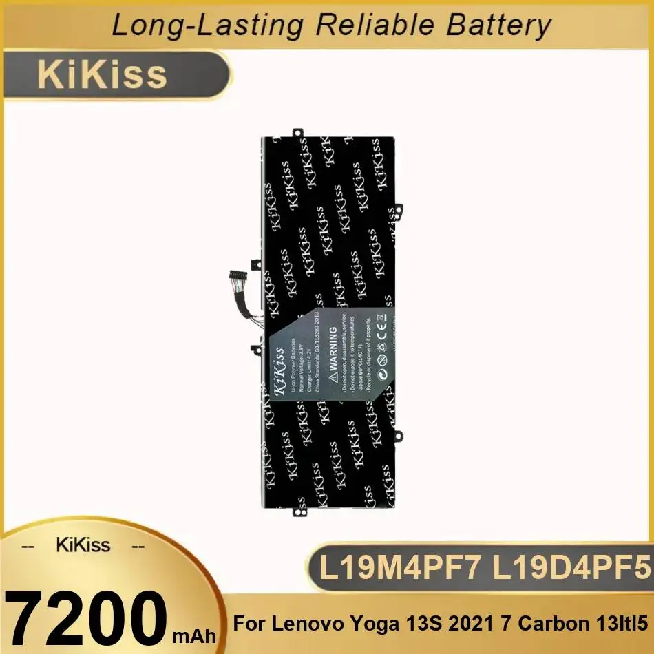 

Аккумулятор для ноутбука Lenovo Yoga 13S 2021 7 Carbon 13ITL5 7200 мАч, долговечный, L19M4PF7 L19D4PF5
