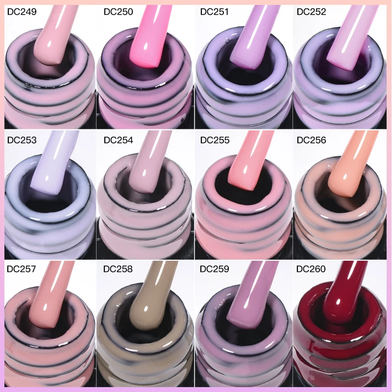Mtssii esmalte de uรฑas de Gel Base de goma desnuda Natural, Rosa lechoso, blanco, purpurina, semipermanente, Soak Off, UV LED, 7ml