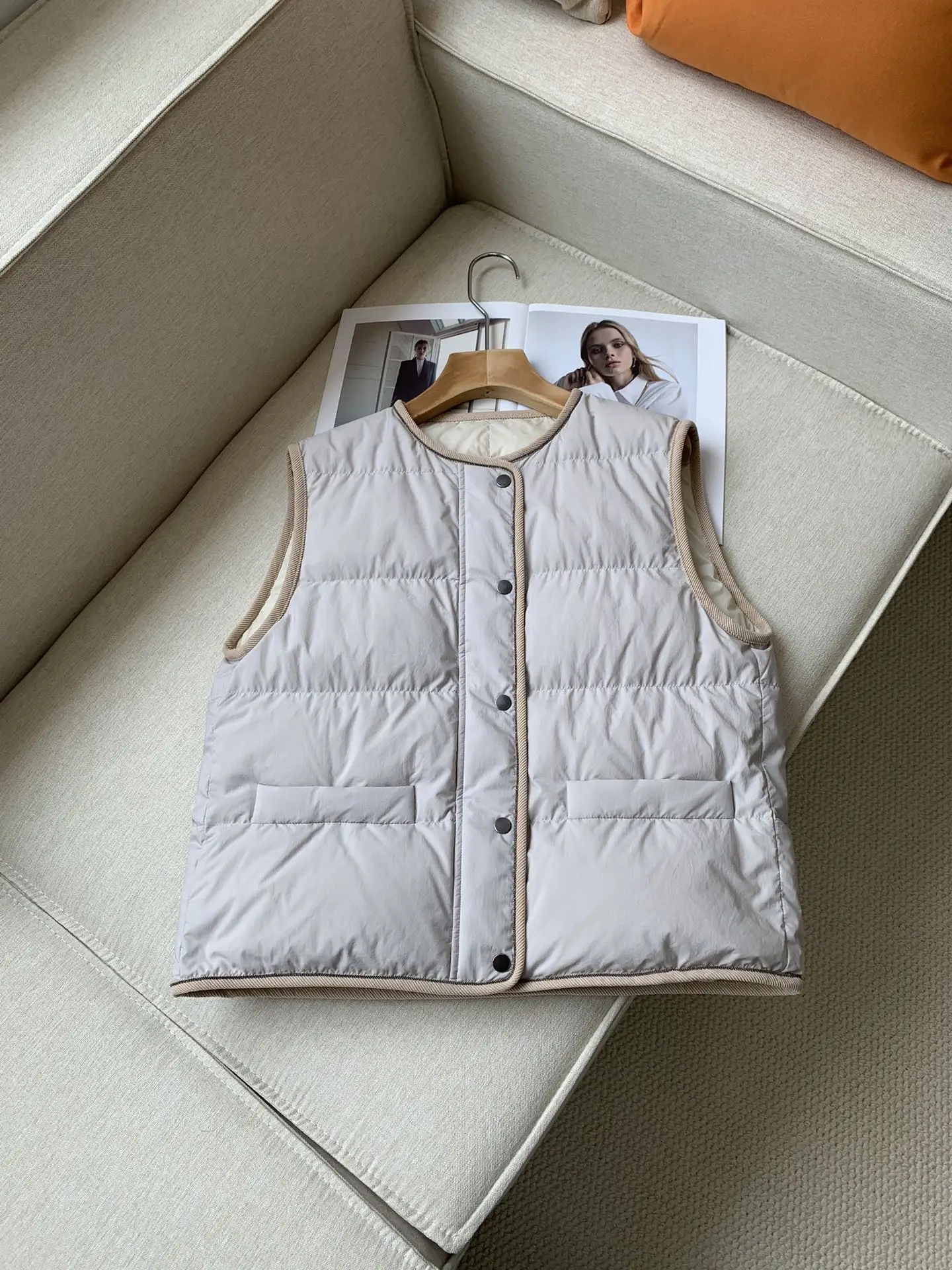 New Autumn And Winter Down Vest For Women Short Loose Thin Goose Down Vest Outer Wear Waistcoat Jacket