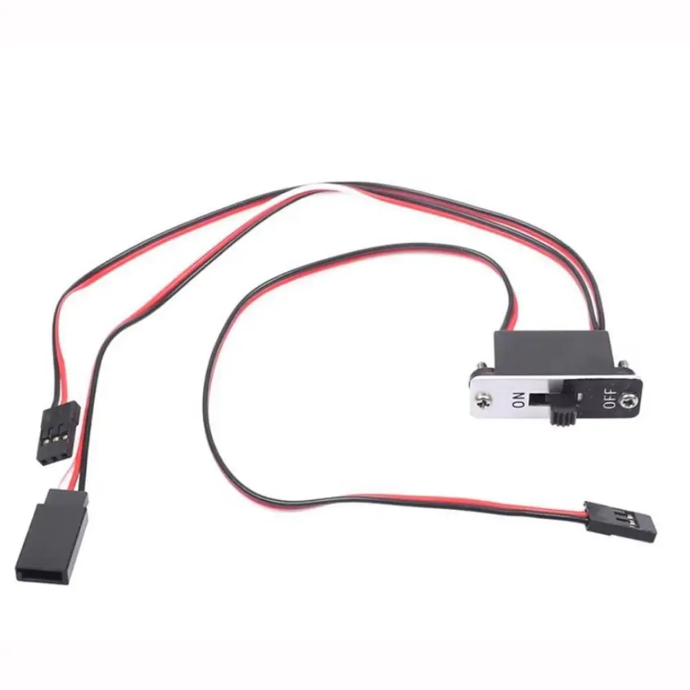 New Black Red White JR Connector Plastic 250mm Heavy Duty RC Aluminum Power Switch Model Servo Medium Switch For RC Airplane