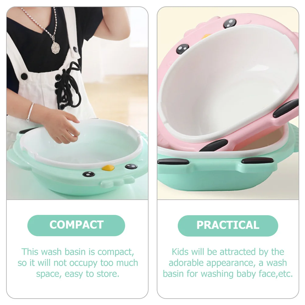 

Baby Washbasin PP Material Durable Multifunctional Infant Face Basin Easy Store Practical Gift