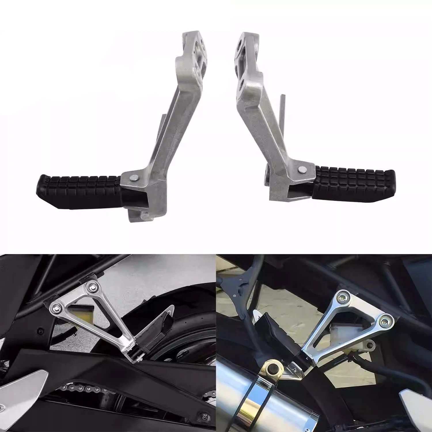 Motorcycle Rear Passenger Footrest Peg Bracket Triangular Foot Pedal For Honda CB500F CB500X CBR500R