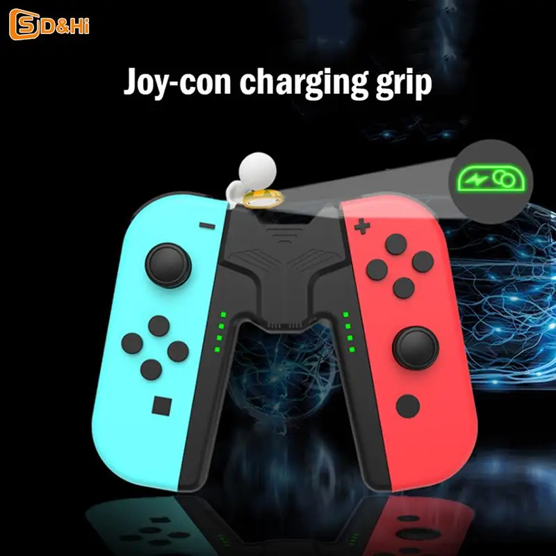 1PC Charging Station Gaming Grip Handle Controller For Nintend Switch Joy-Con Holder (Joy-Con is not included)