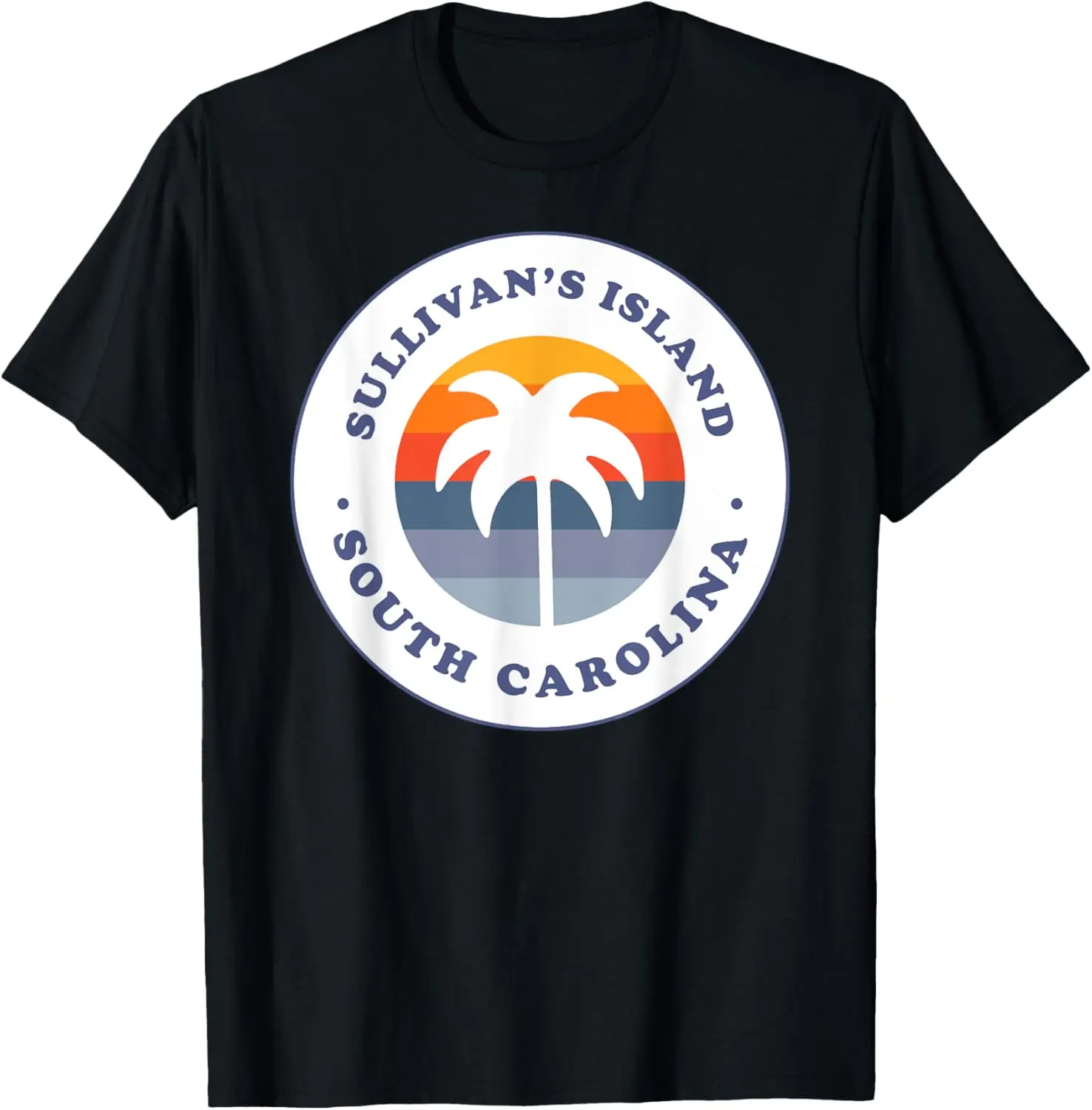 

Sullivans Island South Carolina SC Retro Palm Tree Souvenir T-Shirt Men's and women's cotton short sleeves