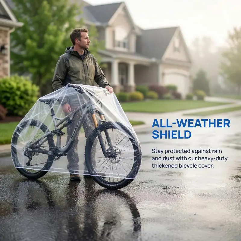 Outdoor Waterproof Bicycle Cover Rain Dust Resistant UV Protector for  Road Bike Storage Garage view 3