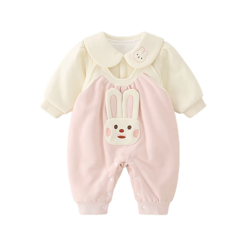Adorable dessin animé bébé fille 2025 deux pièces costume automne hiver vêtements ensemble infantile enfant en bas âge tenue d'escalade Ultra mignon salopette