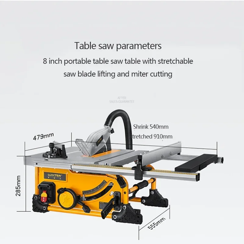 8 Inch Dust-Free Wood Circular Saw 1500w Woodworking Electric Cutting Tool Multi-Function Electric Saw Table Saw M1H-ZP3-210