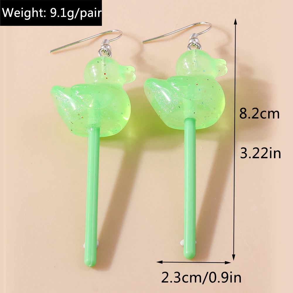 Aihua 30 Farben süße süße Lutscher-Ohrringe aus Kunstharz für Frauen, lustige Simulation, Lebensmittel, Süßigkeiten, Lutscher-Ohrringe, Schmuck, Geschenke – Detail 12