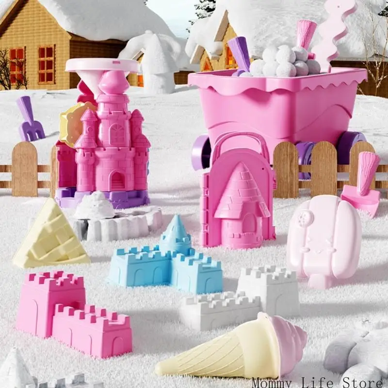 Kreatives Strandspielset aus ABS-Sand, inklusive Eimer, Schaufel und Rechen_voghion.com