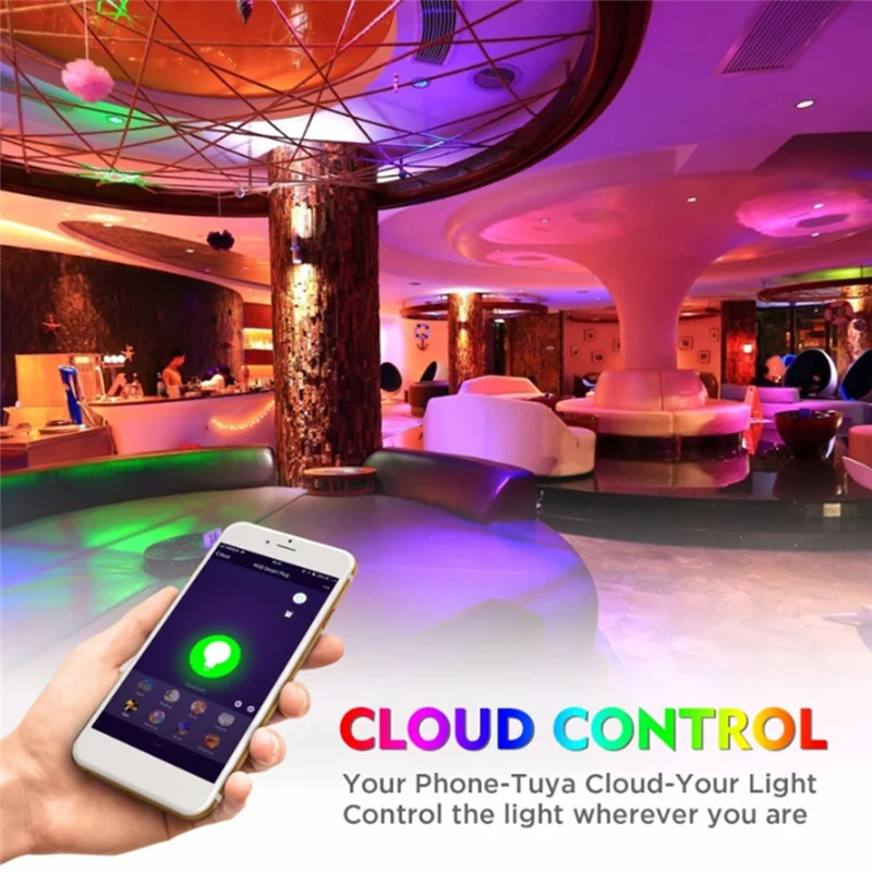 ABMF-Tuya GU10 Smart LED Bulb Dimmable 5W AC200-240V WIFI+Bluetooth Smart Life App Control Work With Alexa Google Home 4PCS