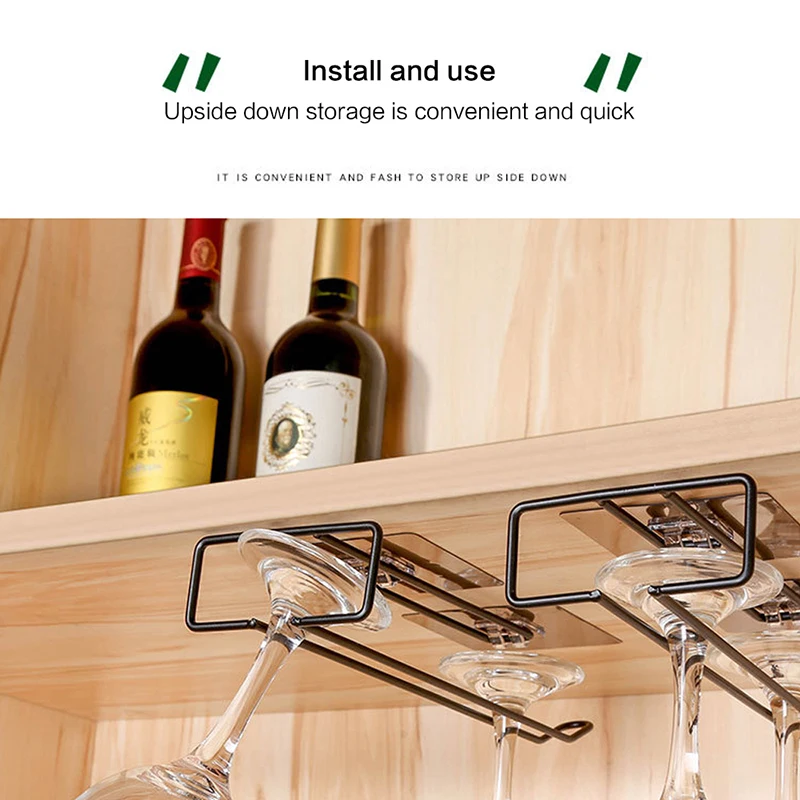 Wine Rack Glass Holder Useful Iron High Quality Hanging Bar Hanger Shelf Stainless Steel Wine Glass Rack Stand Paper Roll Holder