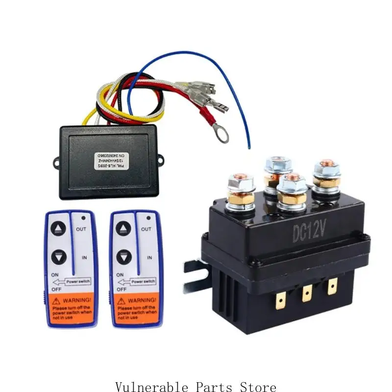 

D0UC Copper Alloy 12V 500A Winch Relays Modules Featuring Wireless Remote For Off Road Recovery And DIY Installations