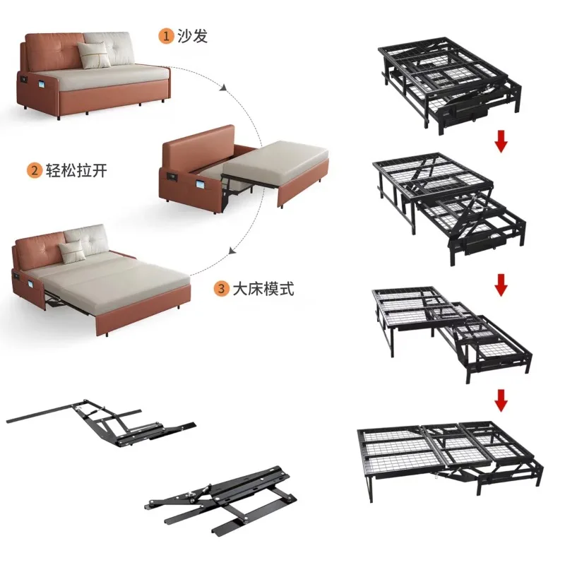 Wholesale Save Space 3 Foldable Metal Black Adjustable Sofa Bed Mechanism Sofa Bed Lifting Mechanism Frame With Gas Spring