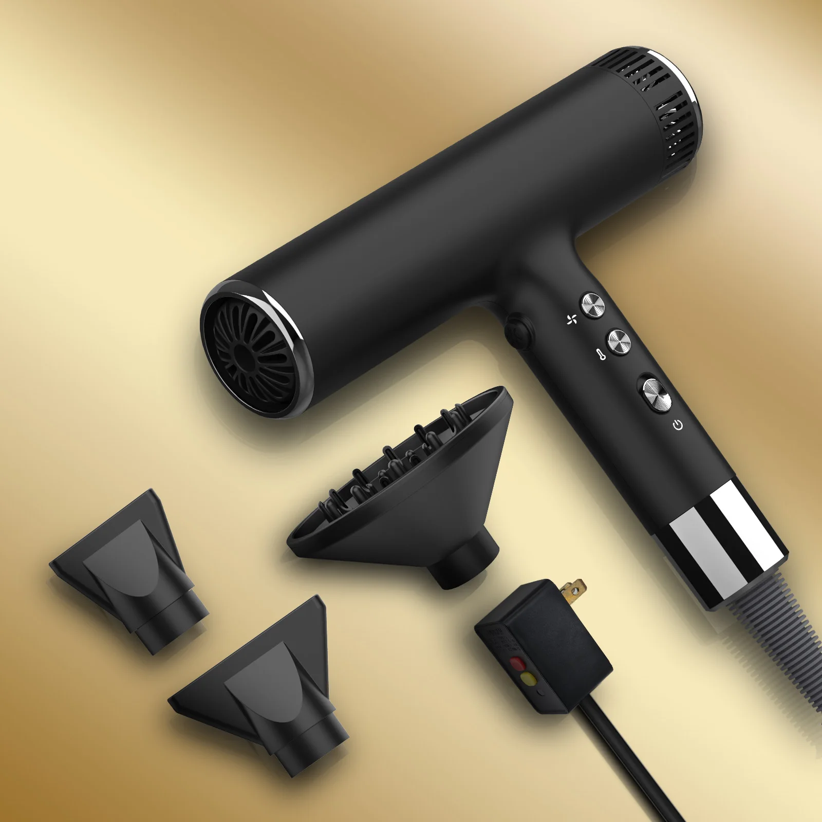 Hair Dryer 1800W Professional Powerful Hair Dryer Fast Heating Hot And Cold Adjustment Negative Ionic Air Blow Dryer