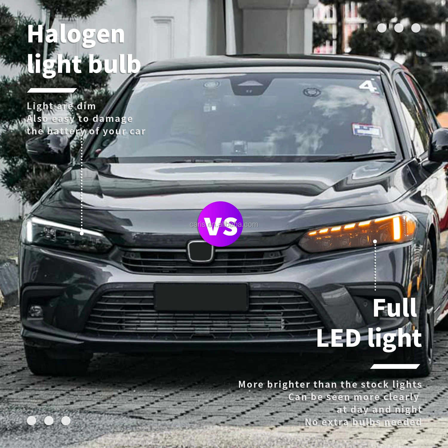 Archaic new design for 11th Civic sedan&hatchback full led headlights 2021-2022 PLUG & PLAY DRL with sequential turning signal