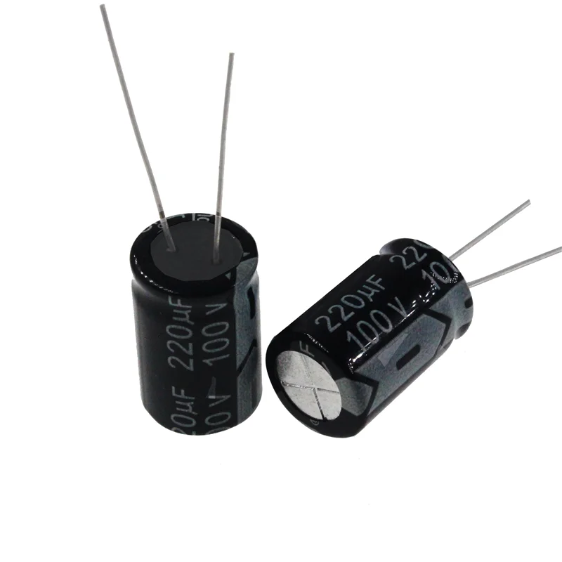 10pcs 220uF 100V 220MFD 100WV Aluminum Electrolytic Capacitor 13*20mm Radial 220mf100v 220uf100v 100v220mf 100v220uf