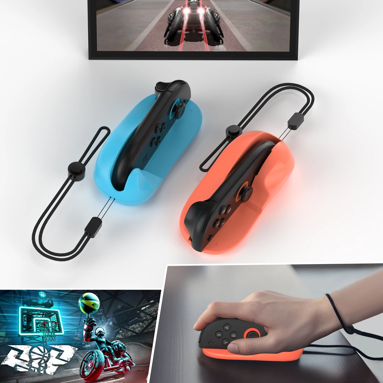 

2PC Gaming Controller Mouse Mini Portable Ergonomic Mice Left+Right Controller Bracket Handle Case for Switch 2 for J-Con