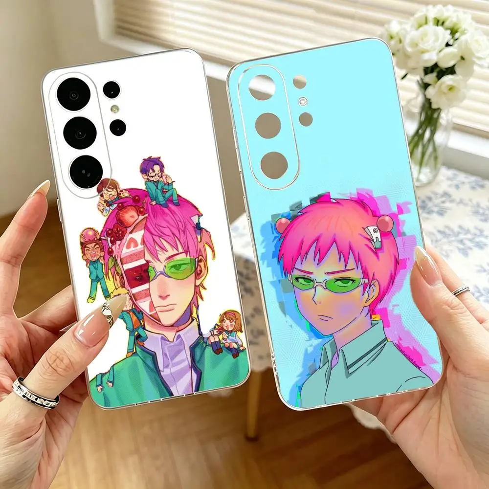 Anime Kusuo Saiki  Phone Case For Samsung S25,S24,S21,S22,S23,S30,Ultra,S20,Plus,Fe,Note,10,9,5G Transparent Cover