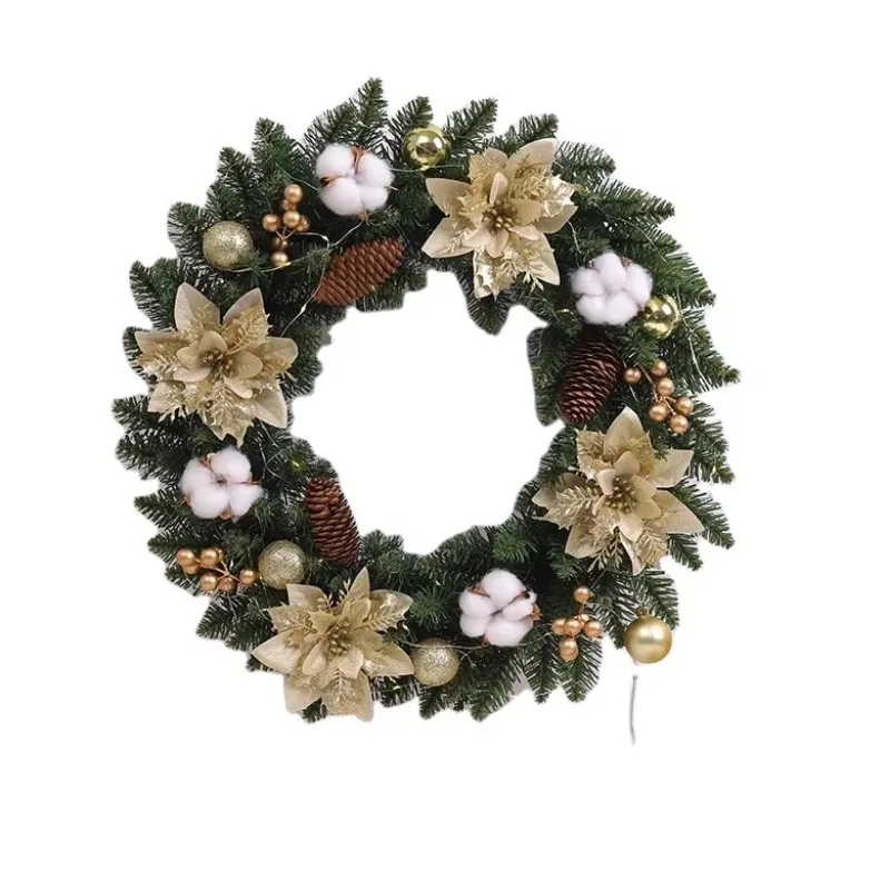 

Christmas Light Decorative Front Door Advent Wreath Pine New Years Artificial 60 corona Navidad