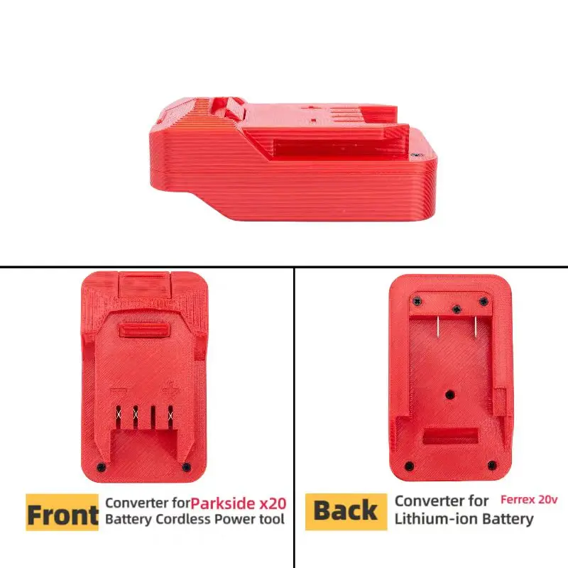 Batteries Converter Adapter For Aldi Ferrex Activ Energy Lithium Convert  To Parkside Lidl Tools Use (without battery and tools)