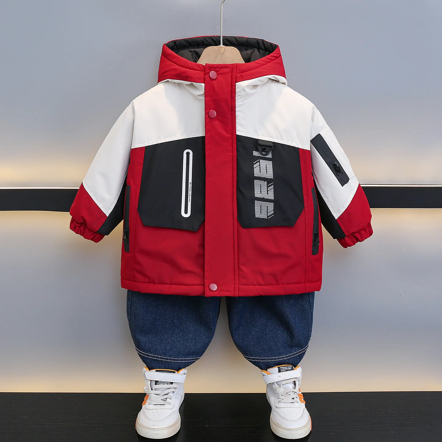 

Утепленная флисовая парка для мальчиков: осенне-зимняя куртка с капюшоном, водонепроницаемая, модная, хлопковая, для подростков