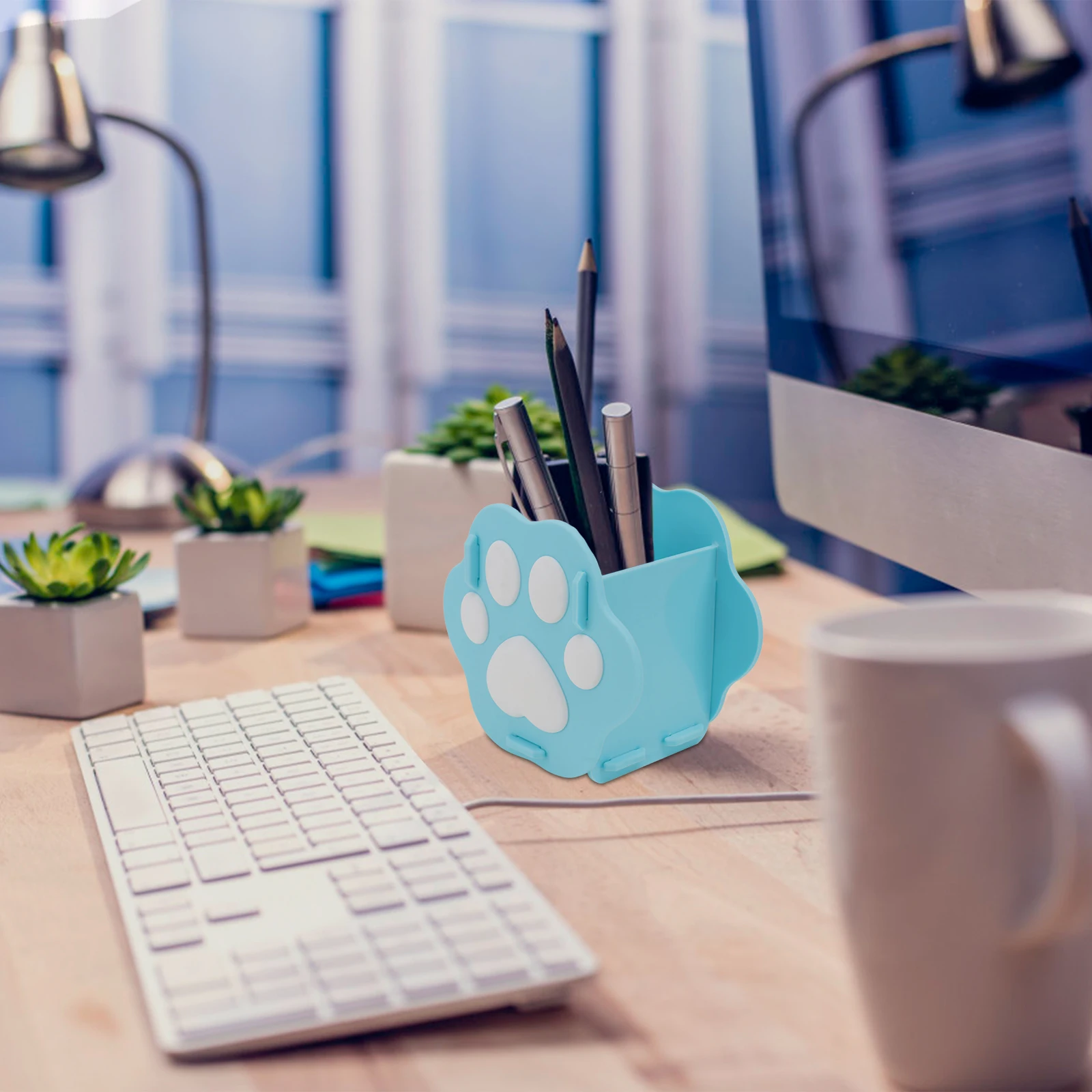 

Cat Claw Pen Holder Brush Pot Creative Desk ganizer Adorable Storage Box Pencil Cup Makeup Holder Long Term Use Student