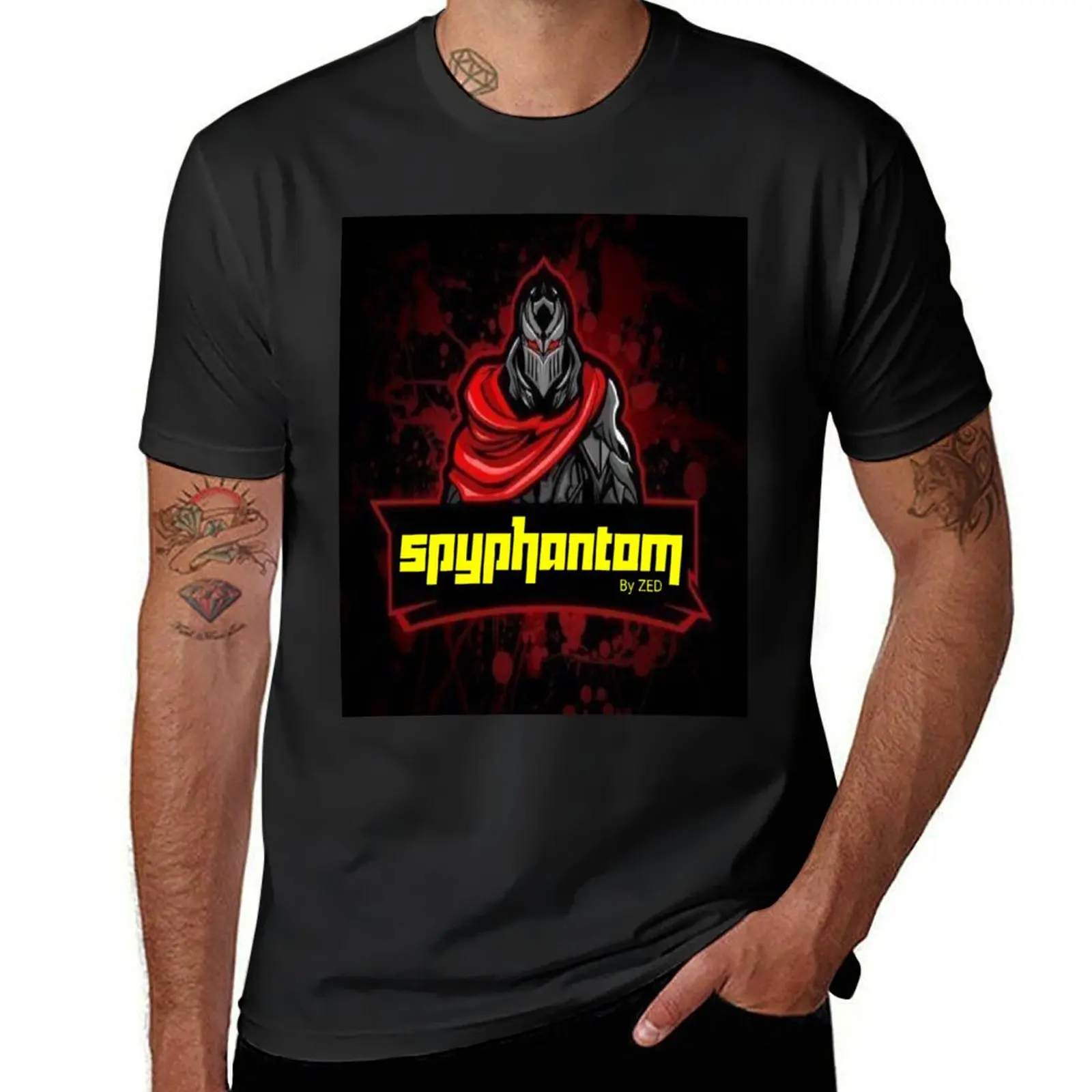 SpyPhantom Twitch tv By ZED T-shirt summer tops blacks anime clothes plain white t shirts men