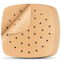 50/100Pcs Upgraded Air Fryer Parchment Paper Air Fryer Disposable Paper Liner Square Perforated Parchment Papers