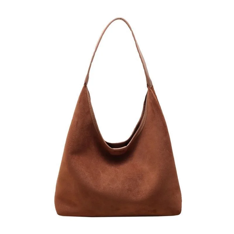 

New Retro Niche Suede Women's Bag Versatile Shoulder Bag Fashionable Underarm Bag Tote Bag