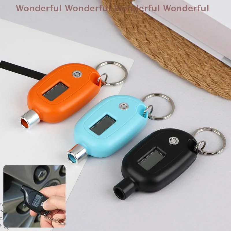 

Automotive Motorcycle Digital Tire Pressure Meter, Safety Alarm Testing Tool with Portable LCD Display