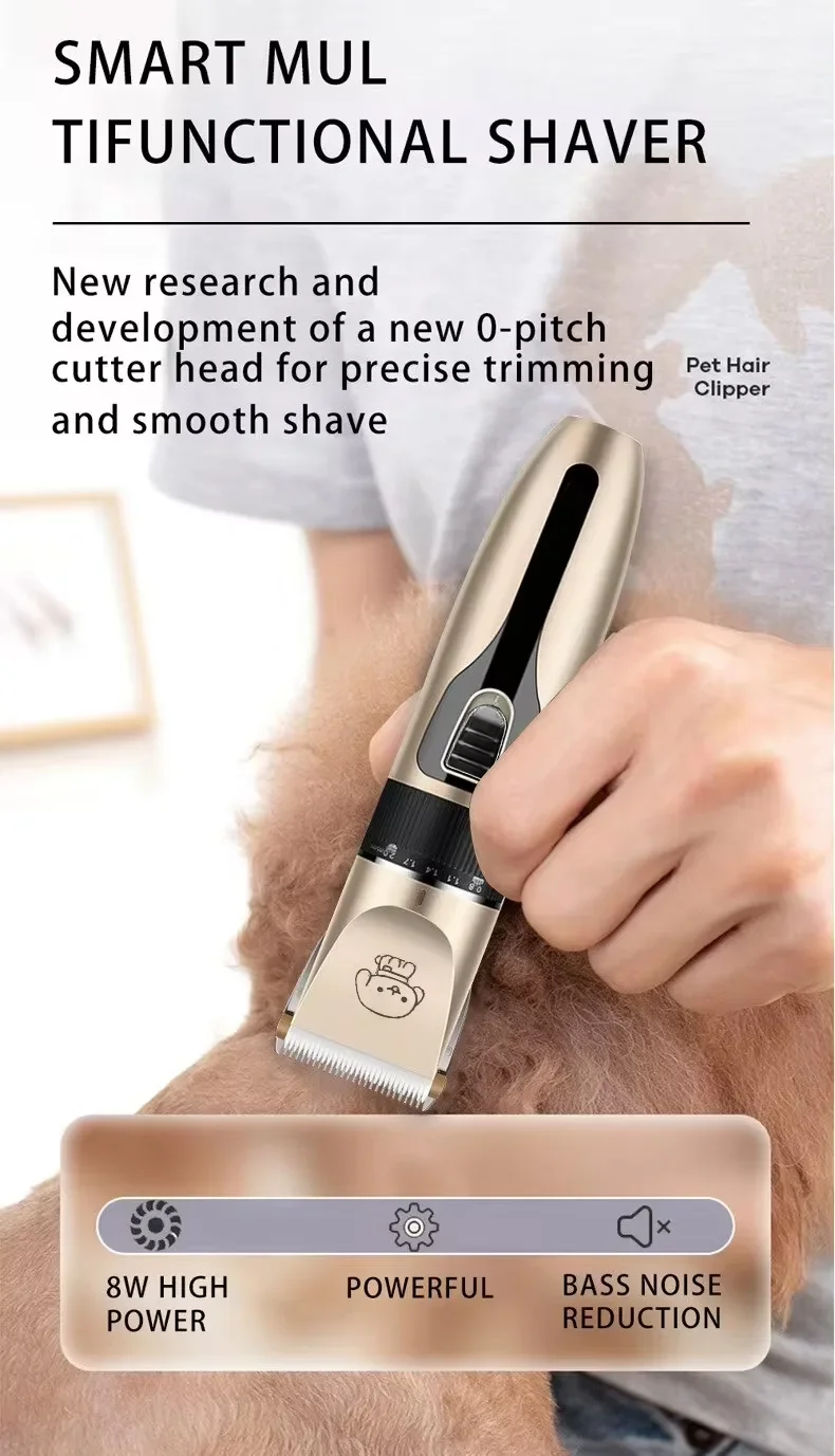 

Pet Shaving Machine Dog Clipper Sets Dog Hair Grooming Barber Trimmer Set Cordless Rechargeable Pet Shaving Machine Pet Supplies