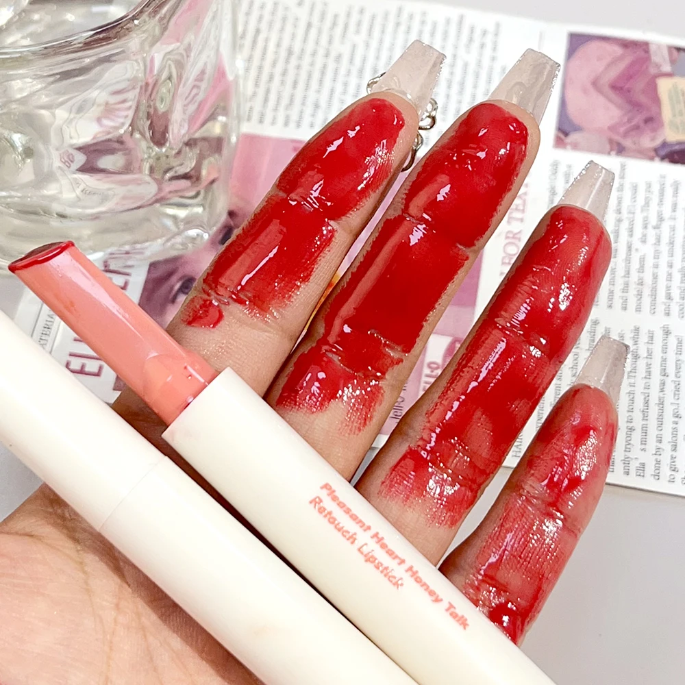 Clear Water Light Lipstick specchio idratante Solid Lip Gloss Pen Lasting Jelly Pink Lip Tint Pencil coreano Lip Makeup Cosmetic