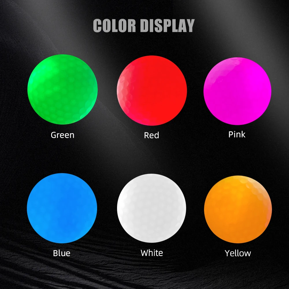 Golf LED Glow Ball For Night Sports Practice Glow Ball Long Lasting Bright Luminous Balls Can Be Used Repeatedly Drop Ship