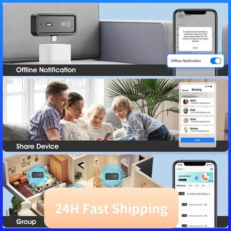 【2025 quente】 tuya zigbee ir mini casa inteligente controle remoto universal com temporização de voz para ventilador de tv ar condicionado