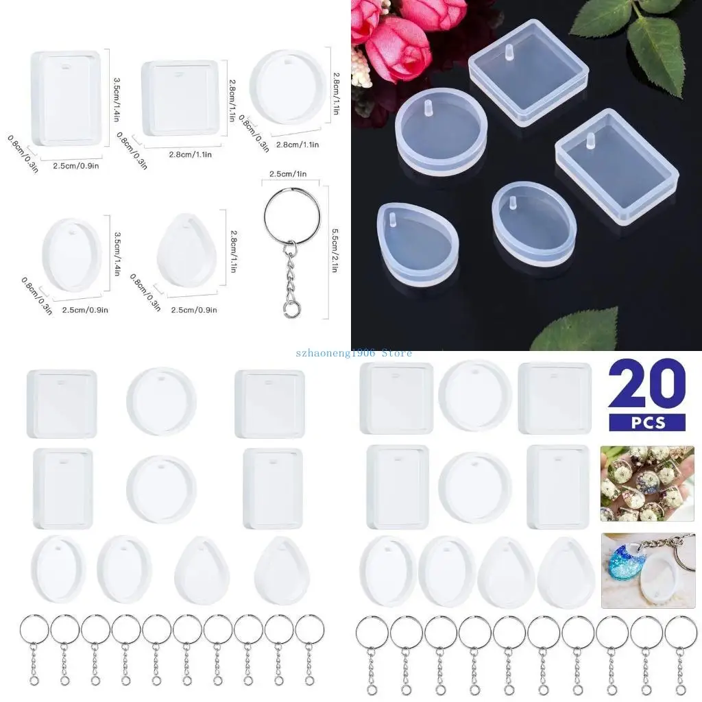 

85LF 20 шт./Уставные подвески для ключей с подвесными отверстиями Кристаллическая эпоксидная смоля для плесени капля воды