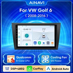 Ainavi Android 13 Radio For Volkswagen VW Golf 6 MK6 GTI R 2008-2016 Wireless Carplay Android Auto Car Stereo Multimedia Player