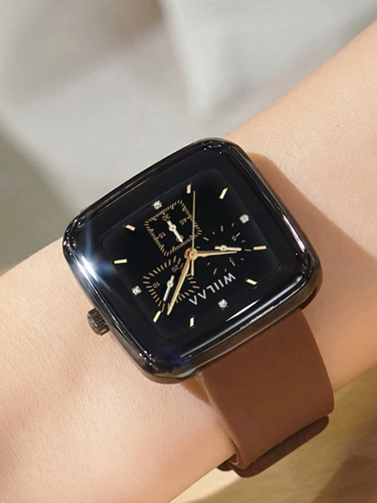 Orologi da donna con cinturino in silicone Orologi da polso da donna di lusso delle migliori marche quadrati Regalo per la fidanzata Moglie Moda elegante