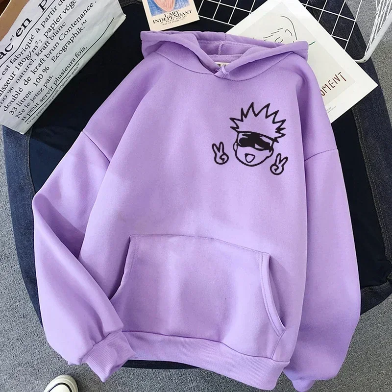 Sudadera con capucha de Jujutsu Kaisen para hombre y mujer, ropa de calle con estampado de Anime de Jujutsu Kaisen, Moletons de grandes dimensiones, dos desenhos, animadoskii, Gojo Satoru