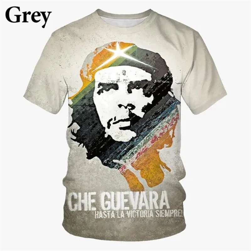 New Revolutionary Characters Che Guevara 3D Printed T-Shirts Casual Tops Short Sleeve Men\'s Ladies T Shirt Streetwear Baggy Tees