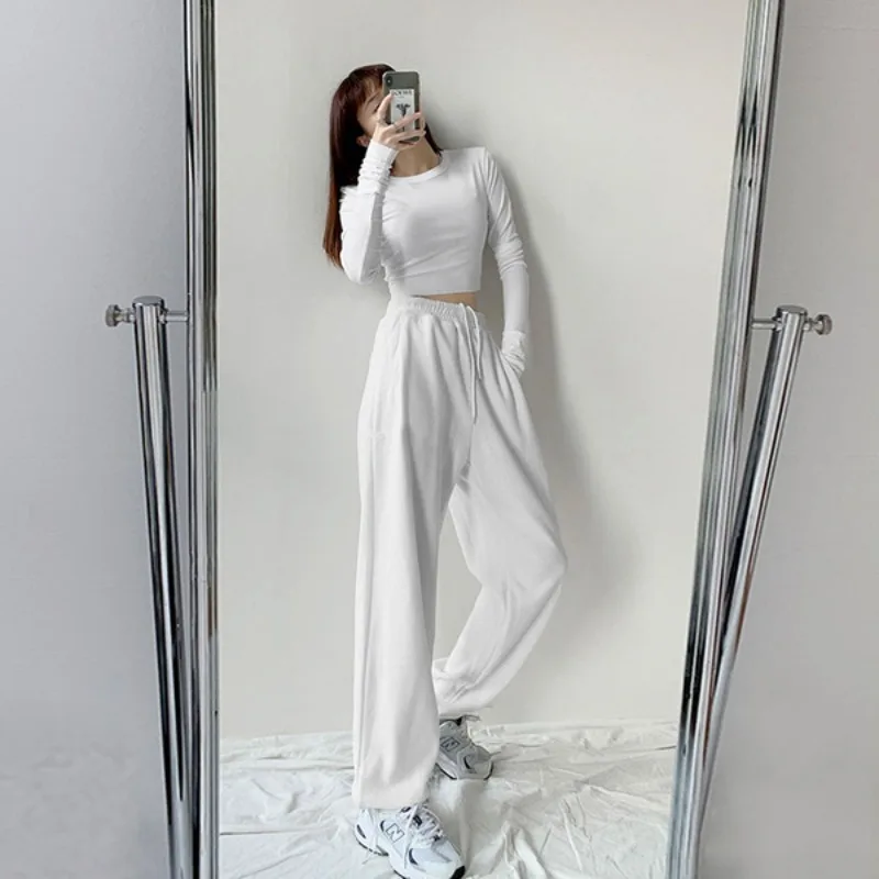 

Women's New Streetwear American Letter Print Loose Joggers High Waist Straight Leg Sweatpants Autumn Winter INS Trend
