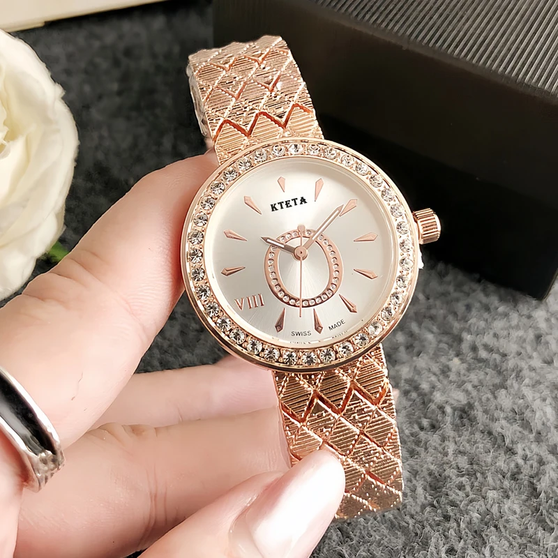 New Women Watch Large pattern Diamond Top Brand Luxury Wrist Watch Waterproof Female Stainless Steel Dress Clock Reloj de mujer